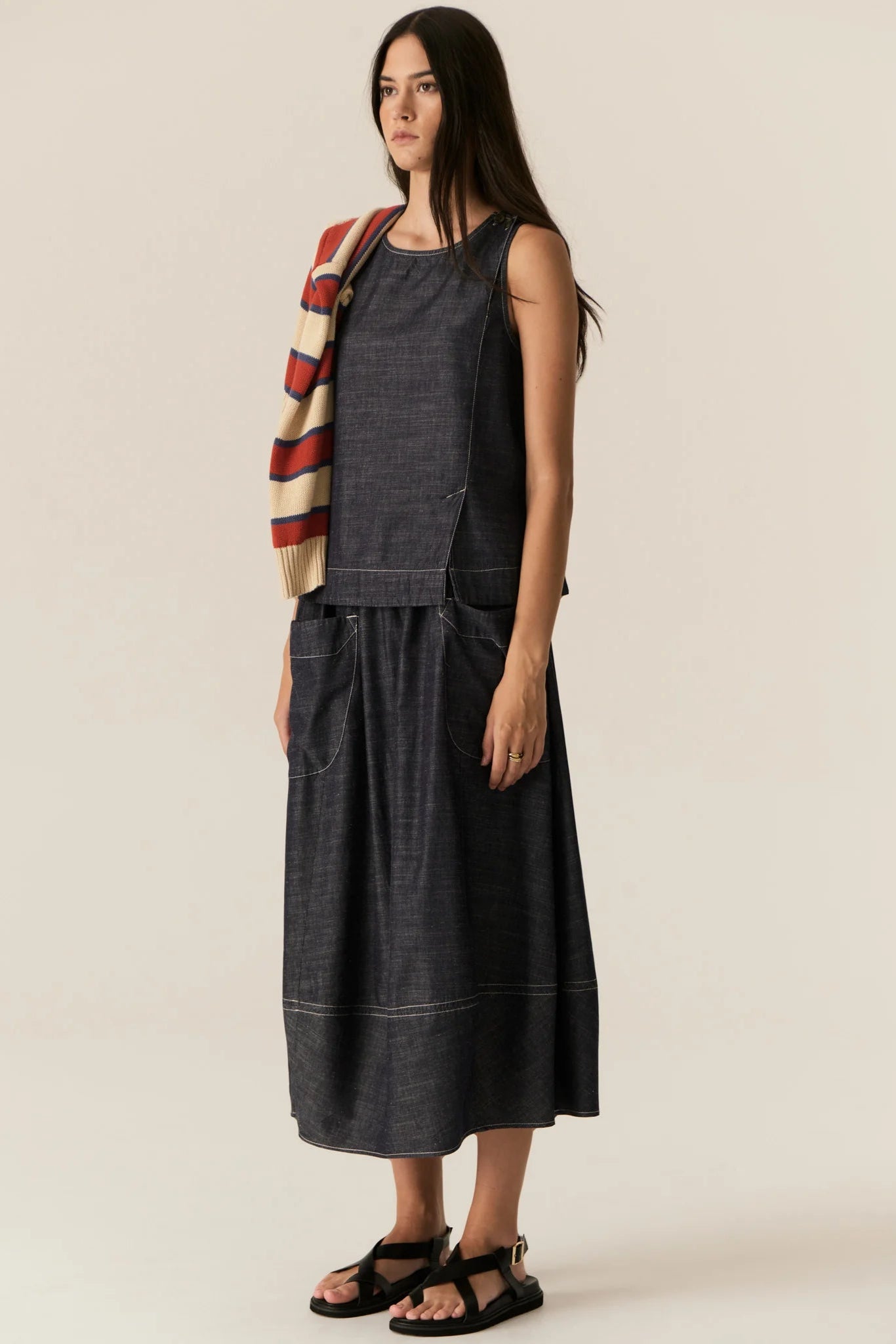 Avrid Skirt / Chambray