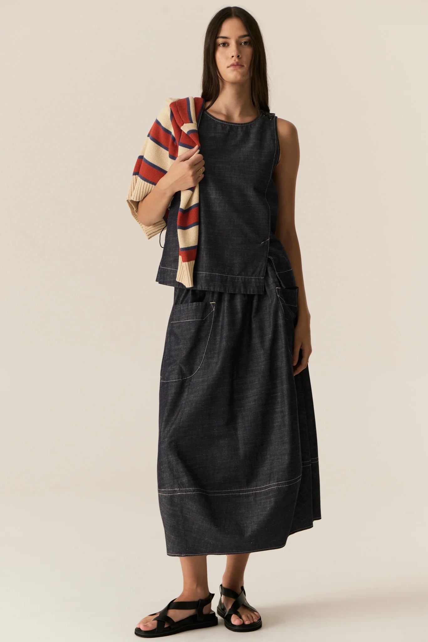 Avrid Skirt / Chambray