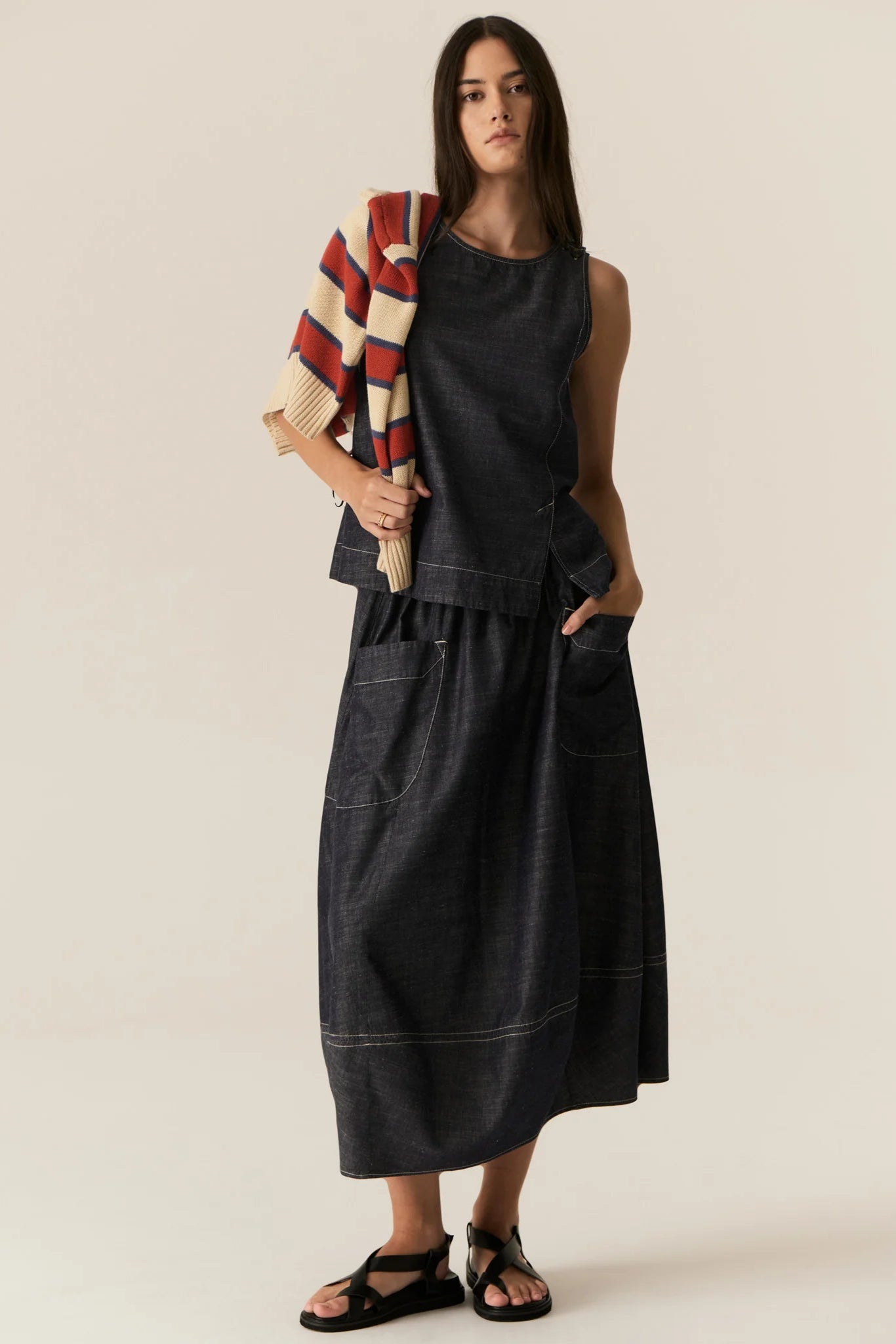 Avrid Skirt / Chambray