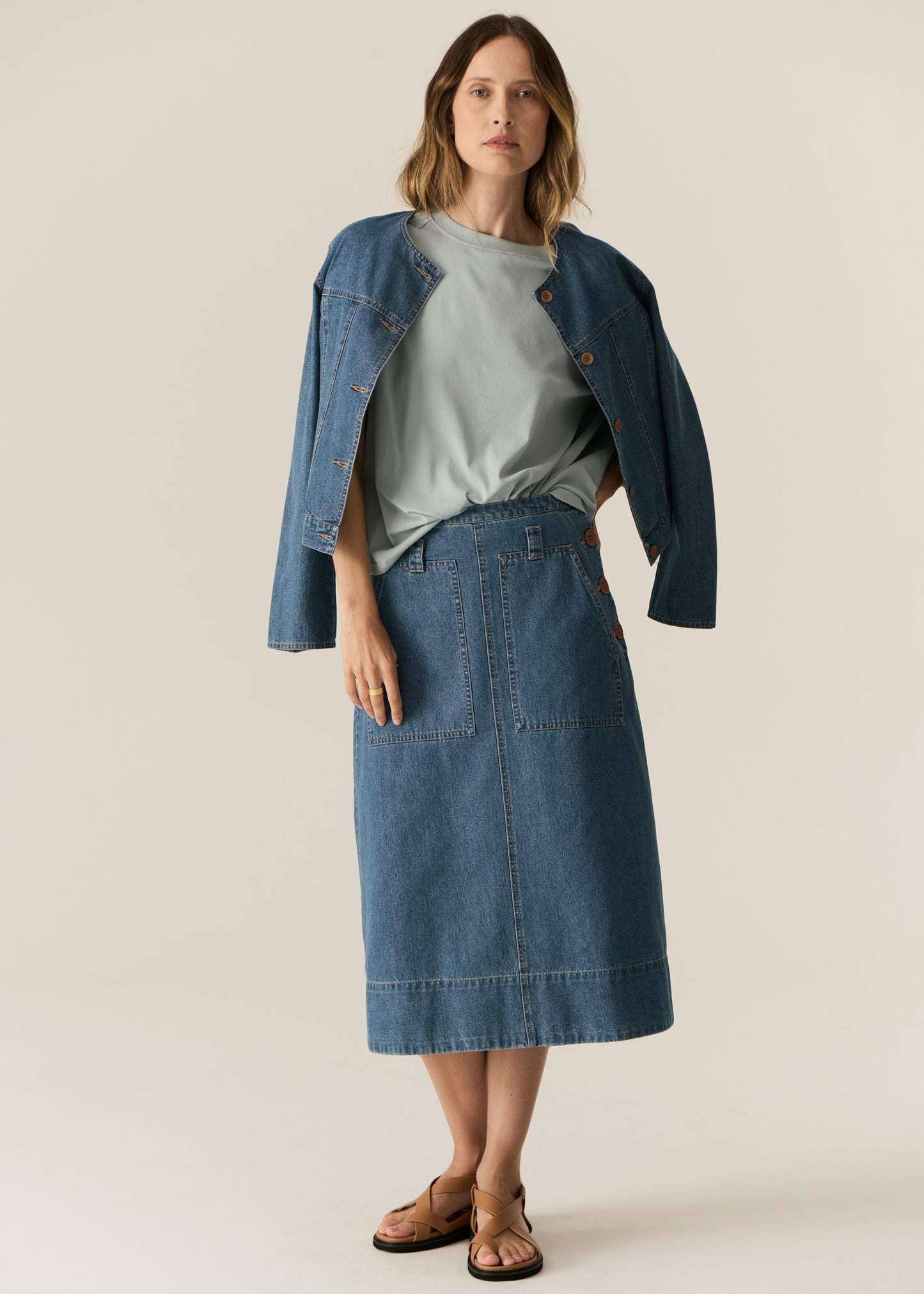 Carsen Skirt / Light Wash
