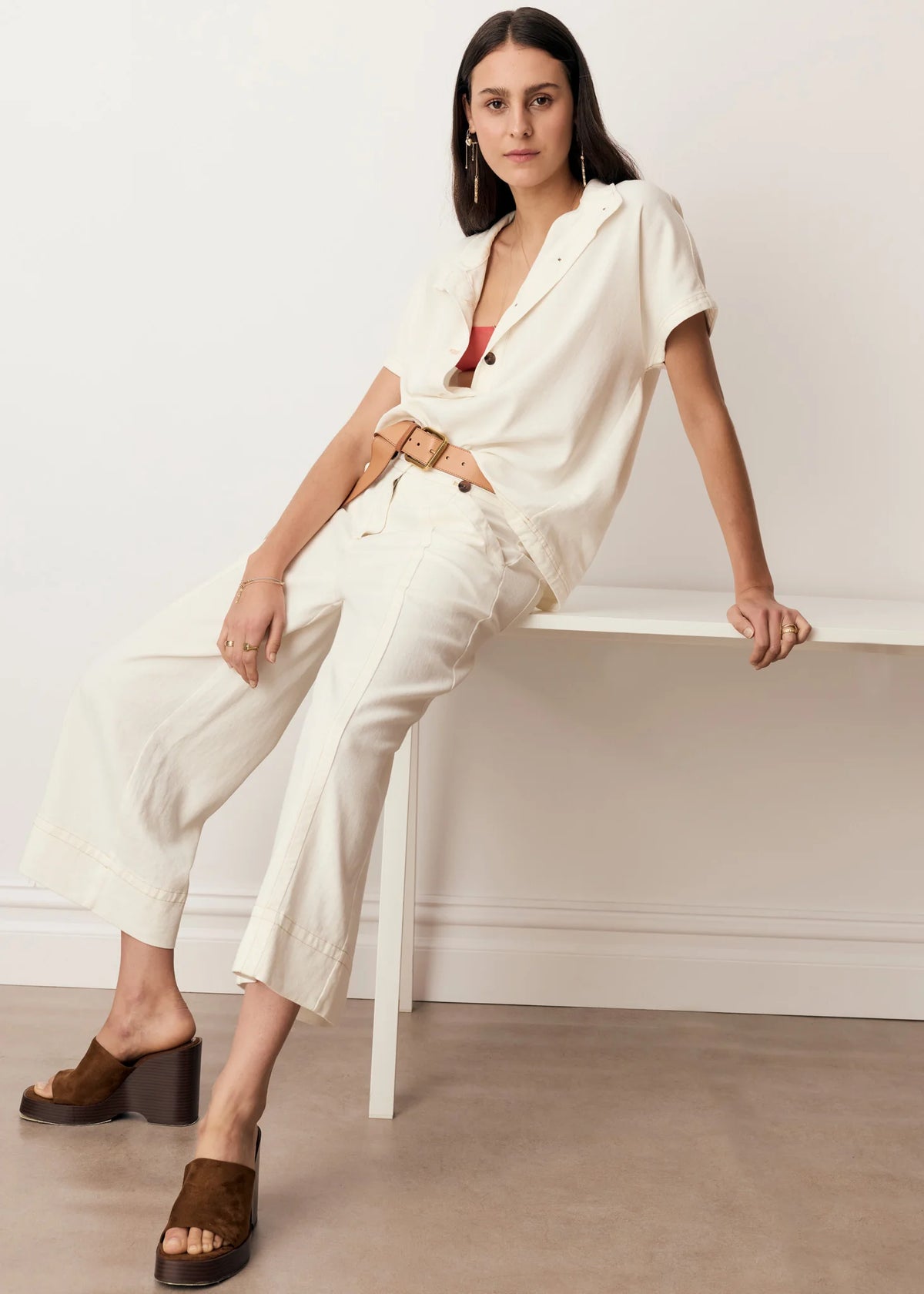 Anise Crop Pant / Chalk