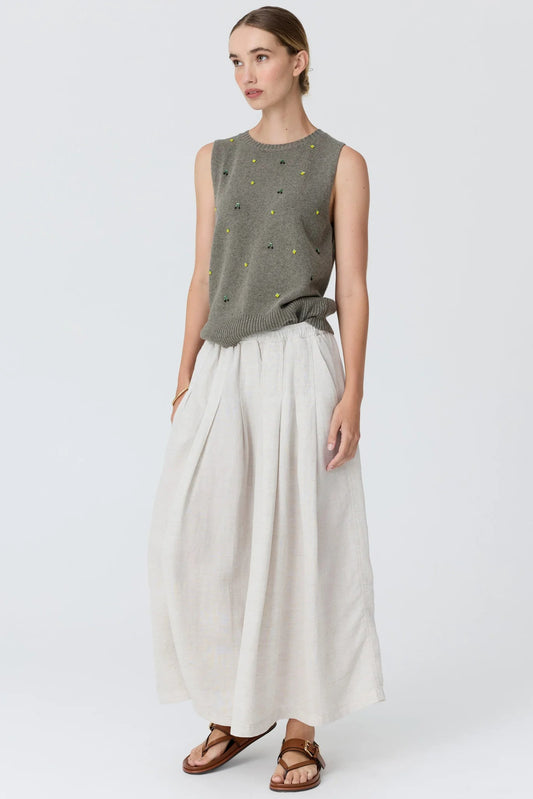 Frankie Pleat Skirt / Natural