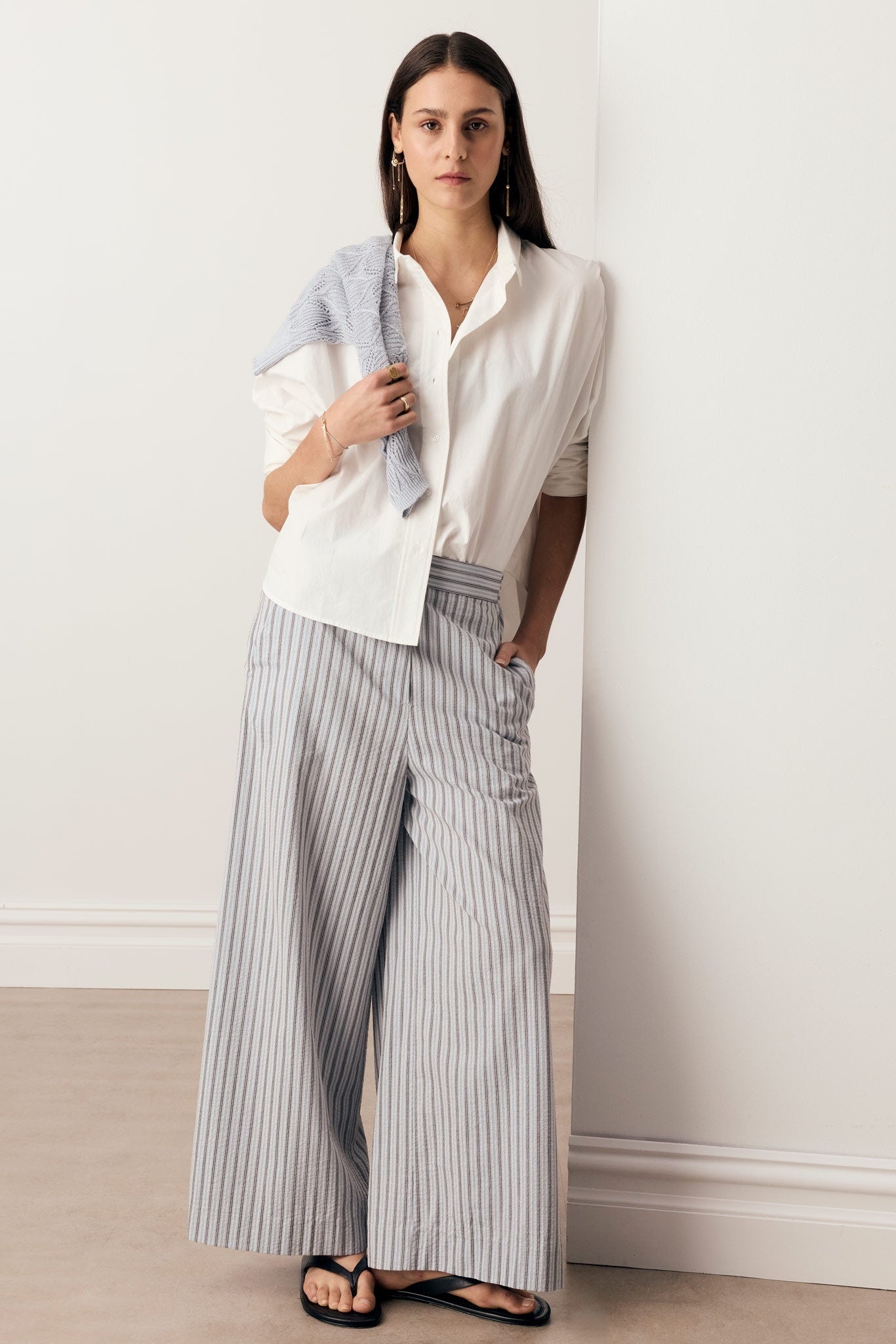 Elina 2 Way Shirt / White