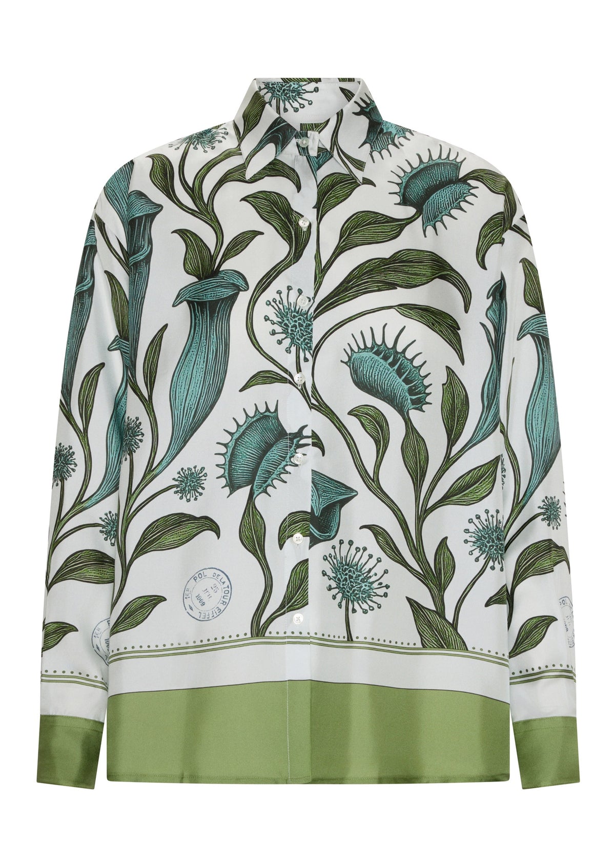 Linne Shirt / Linne Border Print