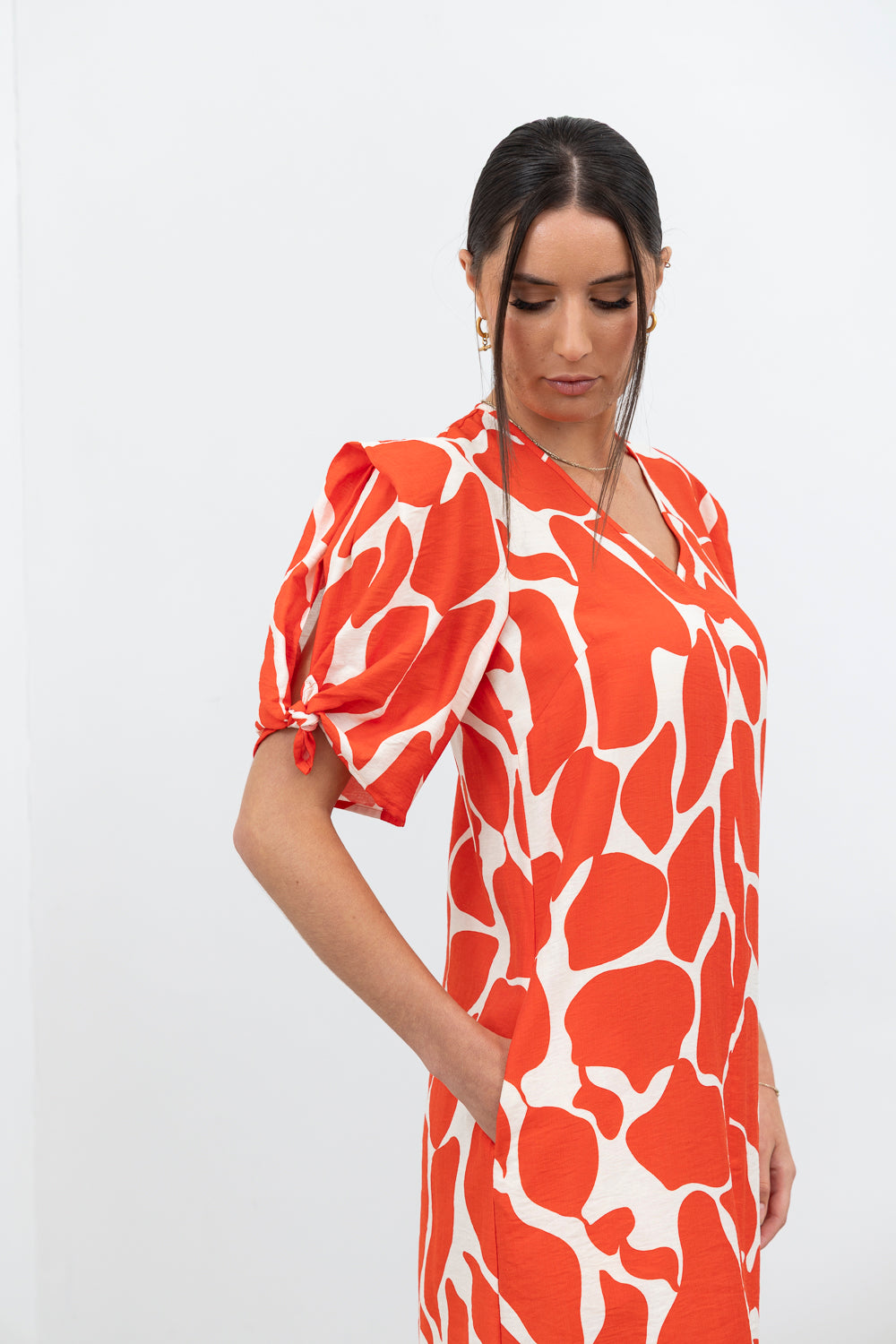 Stop Motion Dress / Red Print