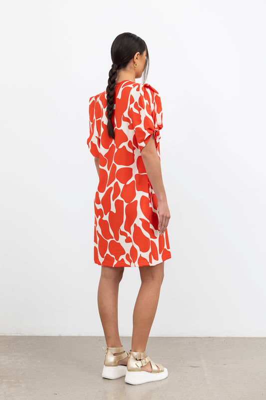Stop Motion Dress / Red Print