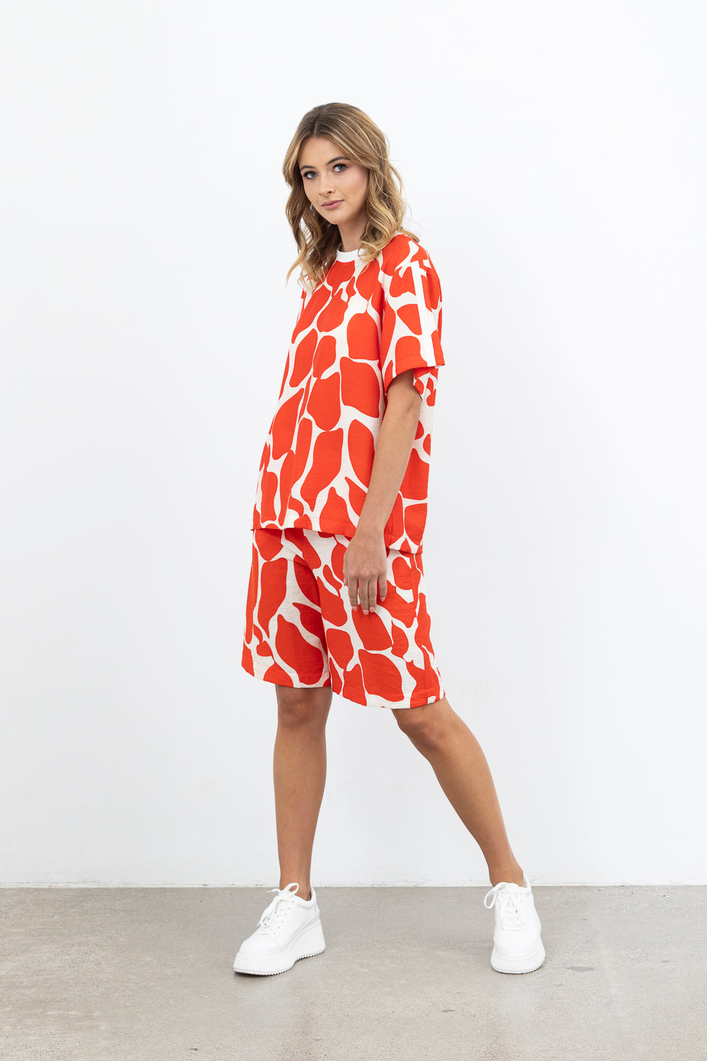 Stop Motion Top / Red Print