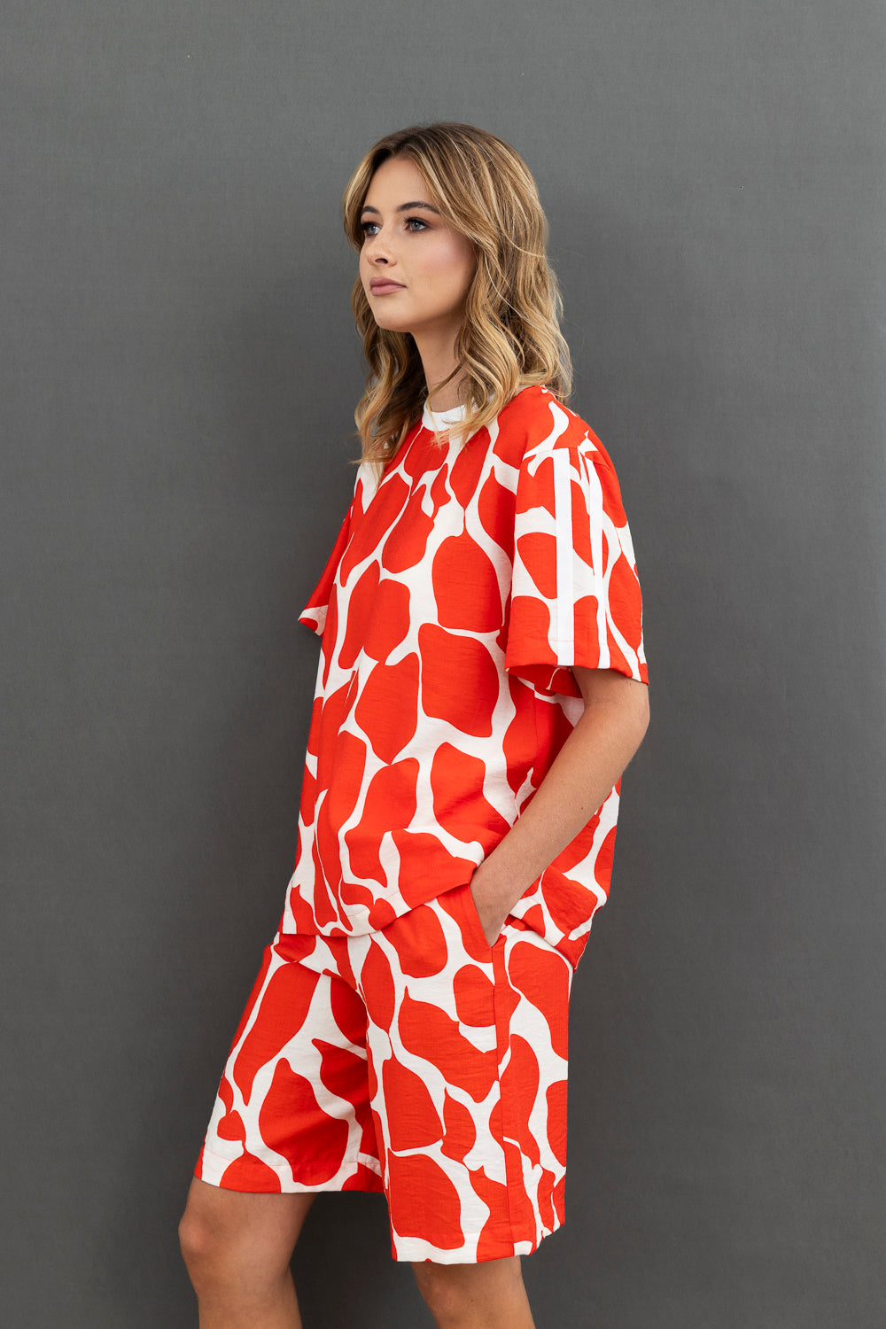 Stop Motion Top / Red Print