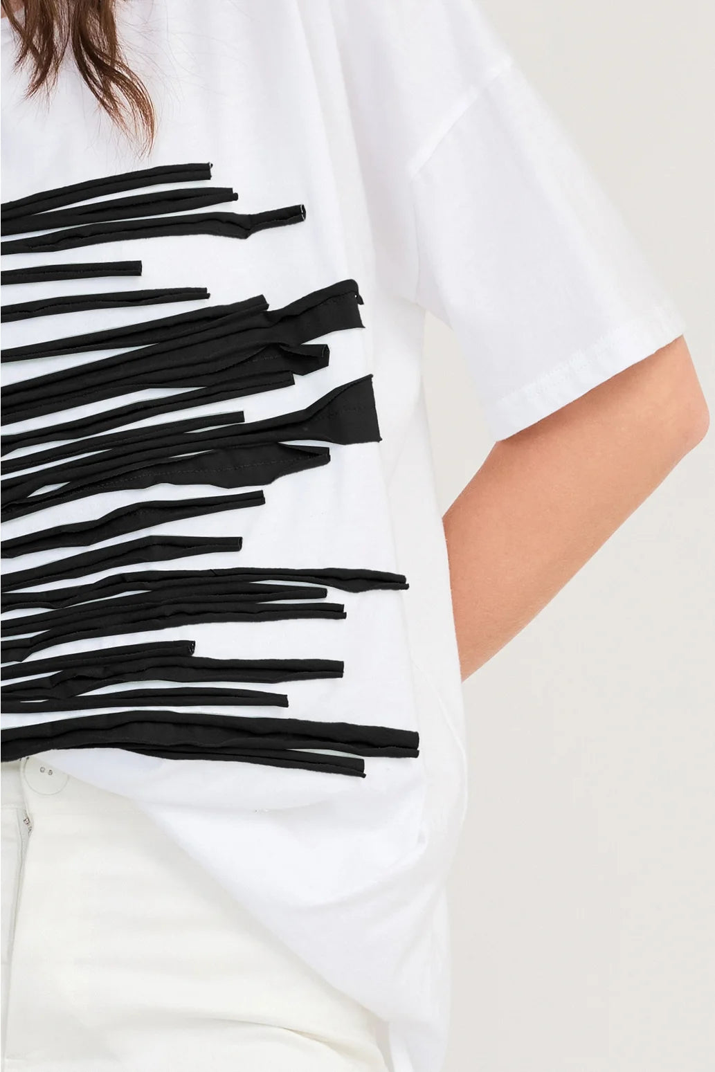Strip Module Tee / Ivory-Black