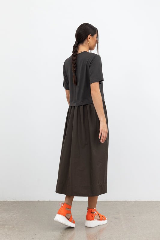 That Way Dress / Olive-Black Trim