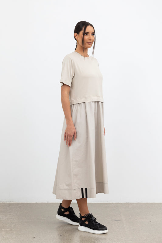 That Way Dress / Ivory-Black Trim