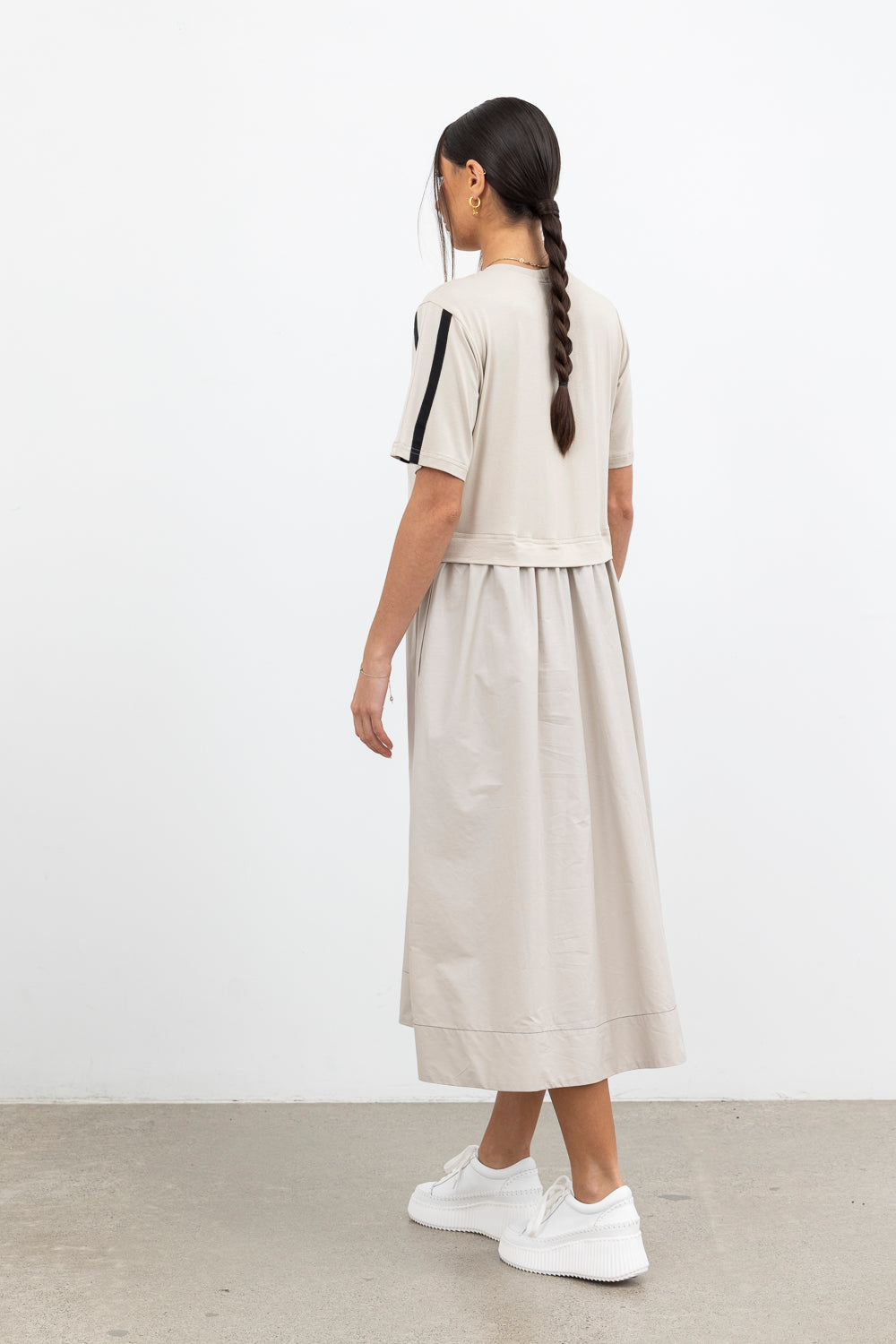 That Way Dress / Ivory-Black Trim
