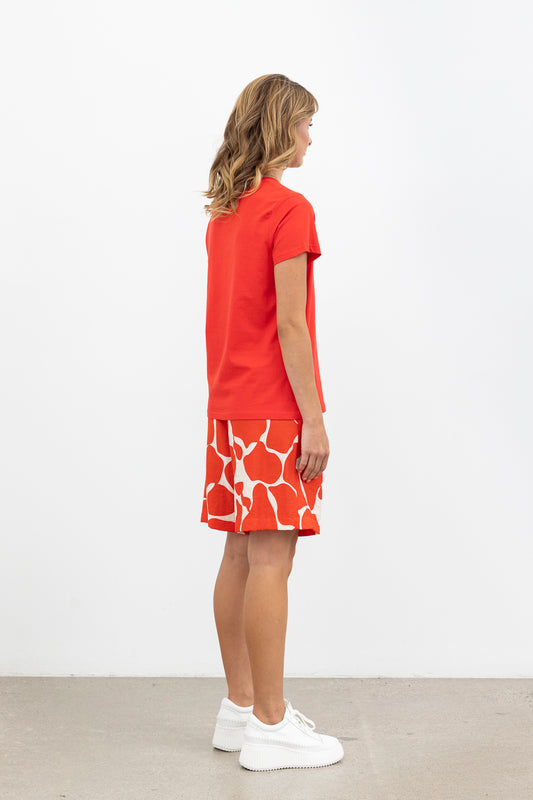 Timer Tee / Red-White Print