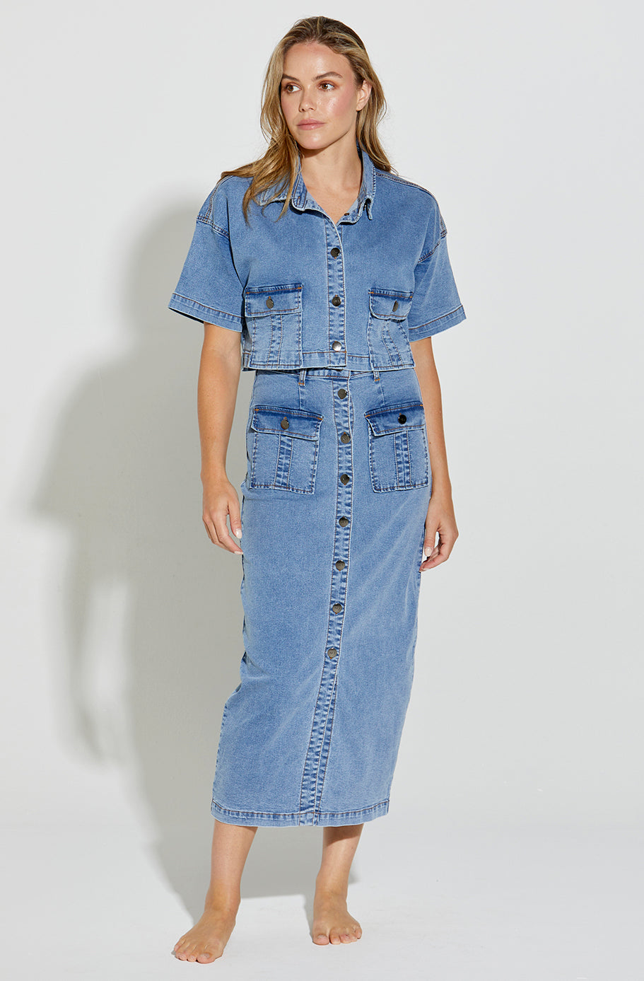 Troy Boxy Shacket / Indigo