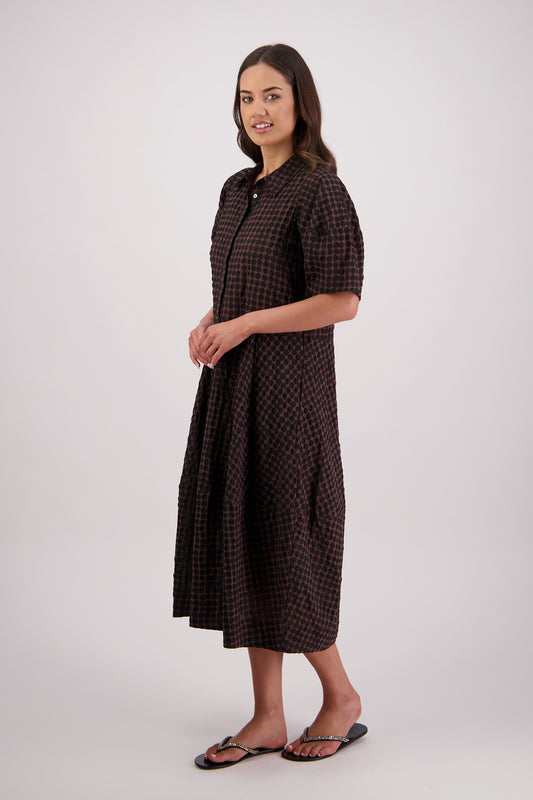 Tatum Dress / Black-Brown