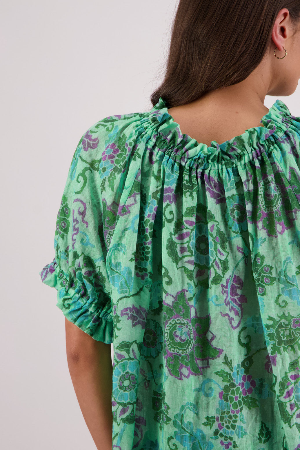 Teddy Top / Green Floral