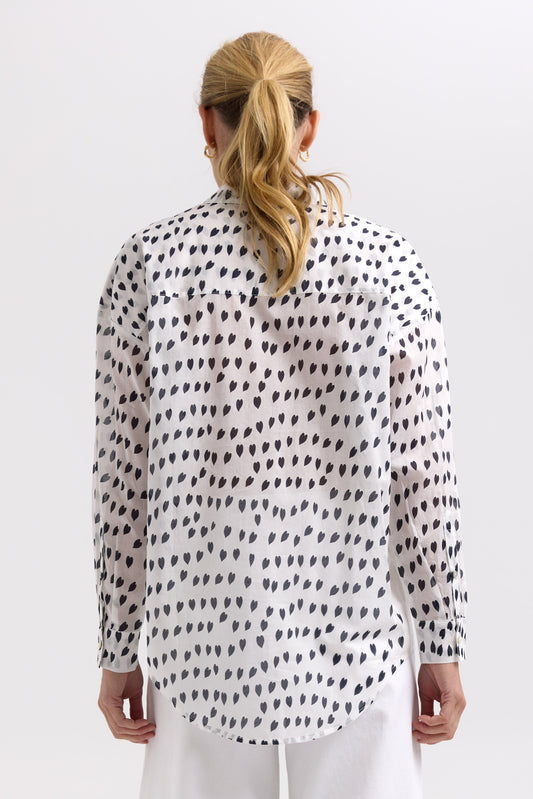 Cotton Voil Shirt / White Love