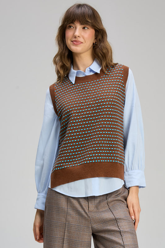 Textured Tank / Coffee