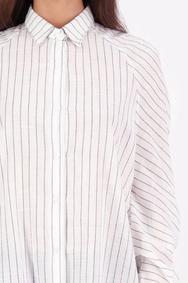 Zola Shirt /White Black Stripe