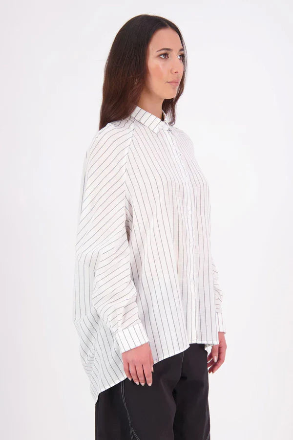 Zola Shirt /White Black Stripe