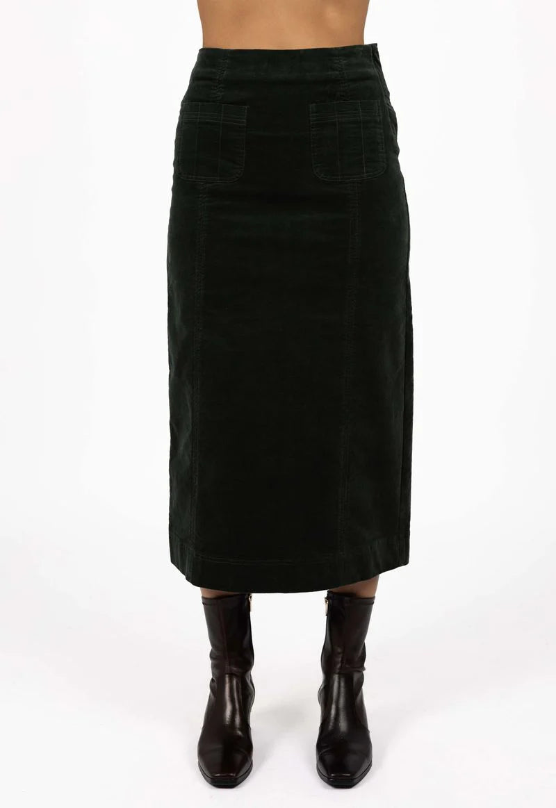 Va Va Velour Skirt / Pine