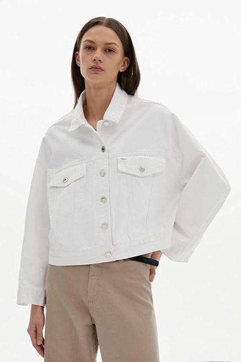 Celia Oversized Jacket / White Wash