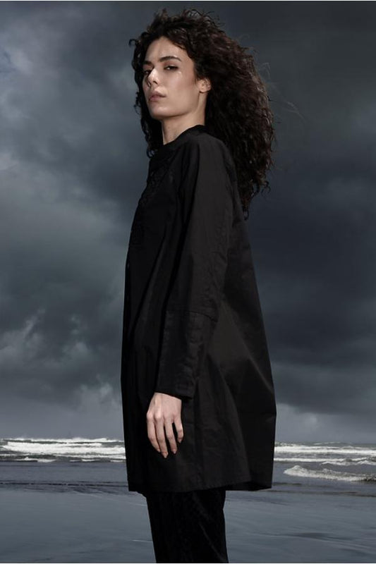 Fall From Lace Shirt /Black