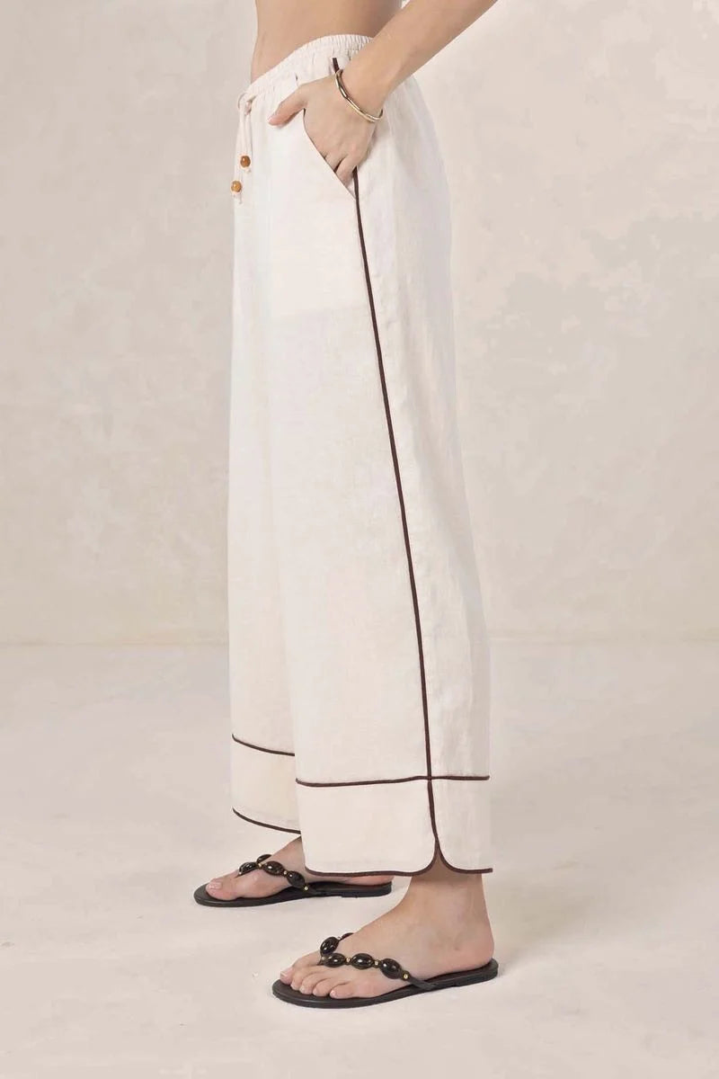 Lugano Pant / Cream-Choc