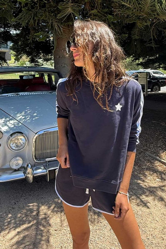 Arm Stripe / Navy - White