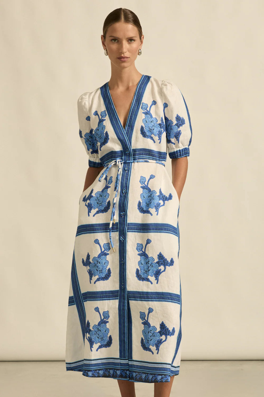 Portrait Dress / Azure Collage