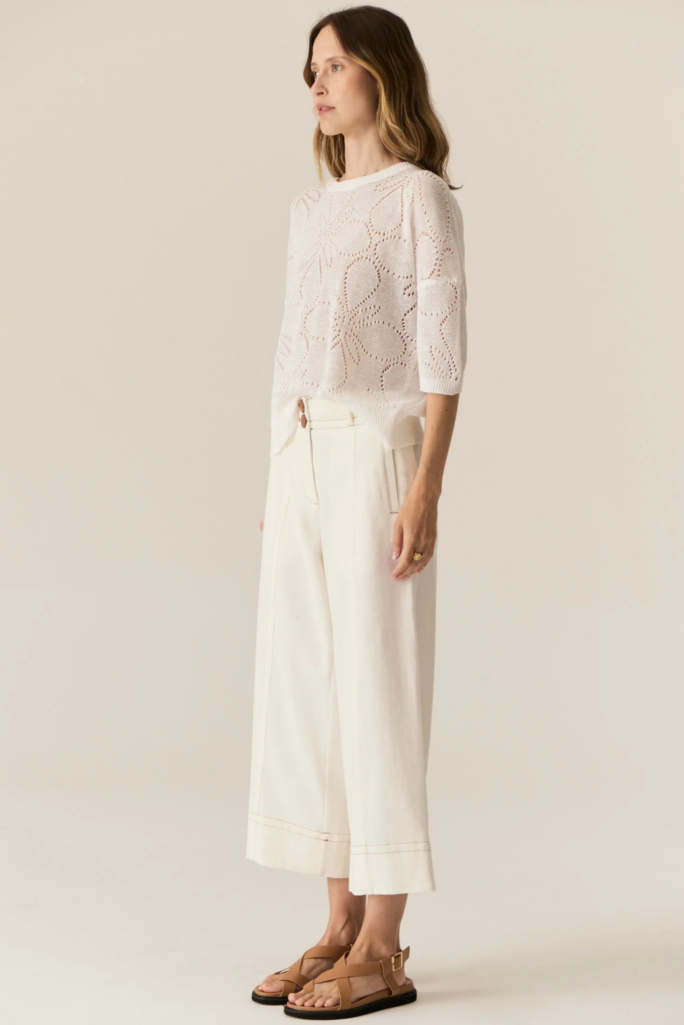 Carsen Crop Pant / Ecru