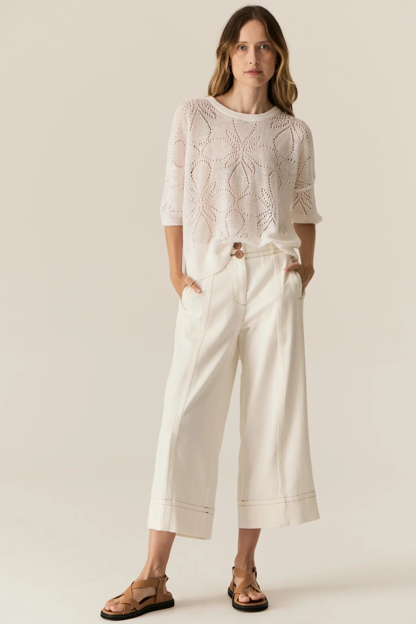 Carsen Crop Pant / Ecru