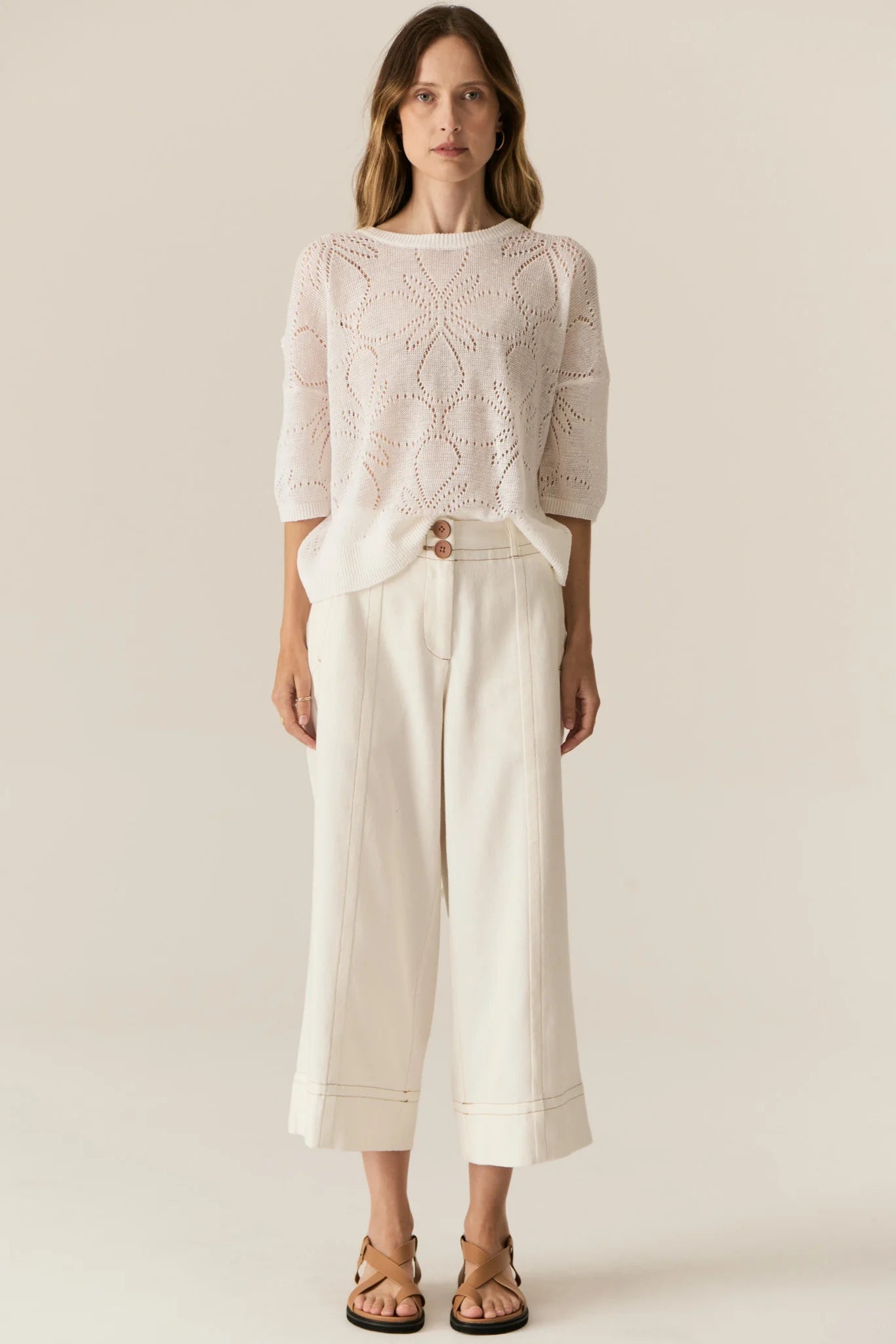 Carsen Crop Pant / Ecru