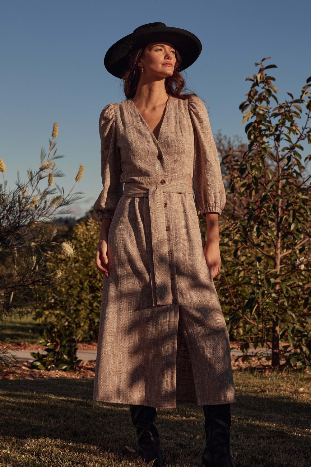 Verge Dress/ Caramel