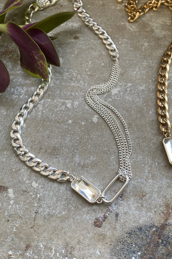 Reflections Crystal Necklace/Silver
