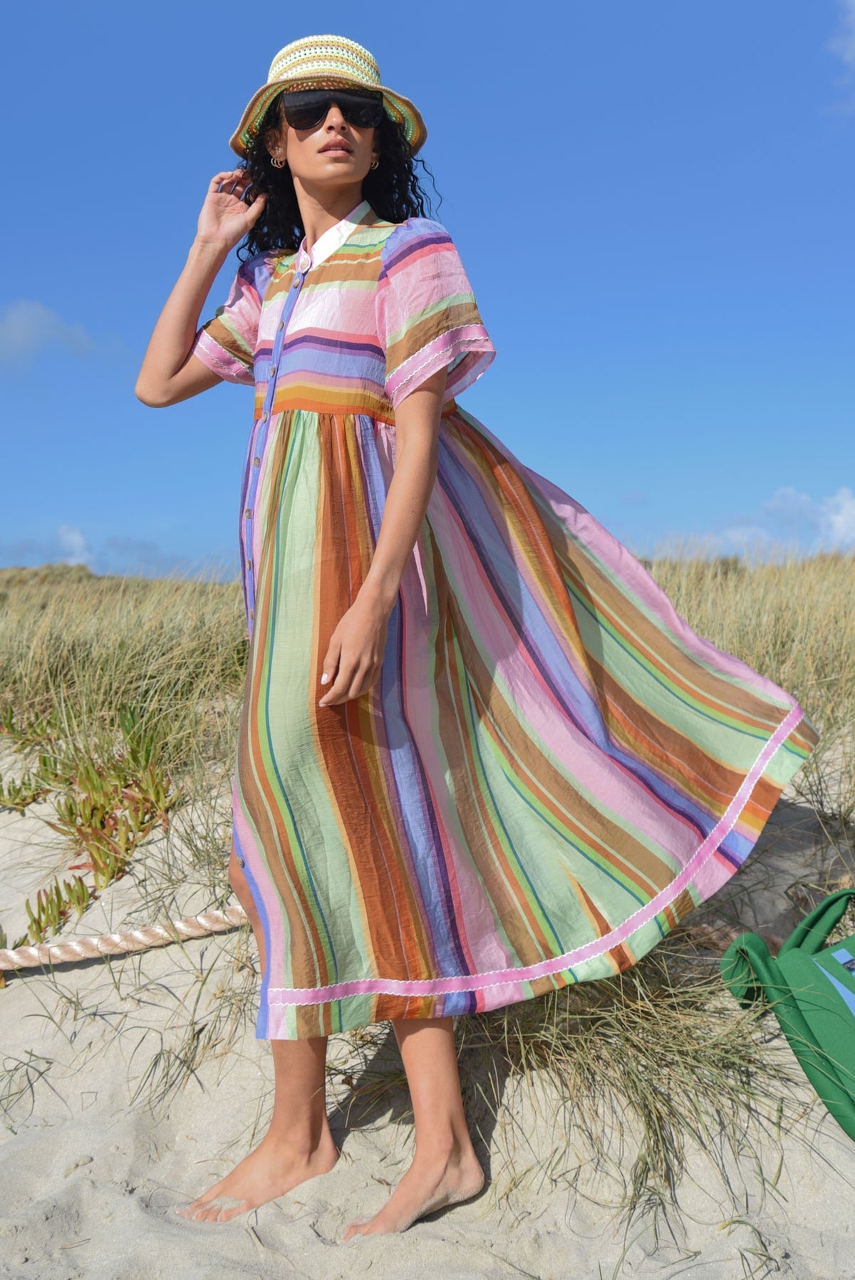 Round and Round Dress / Candy Stripe