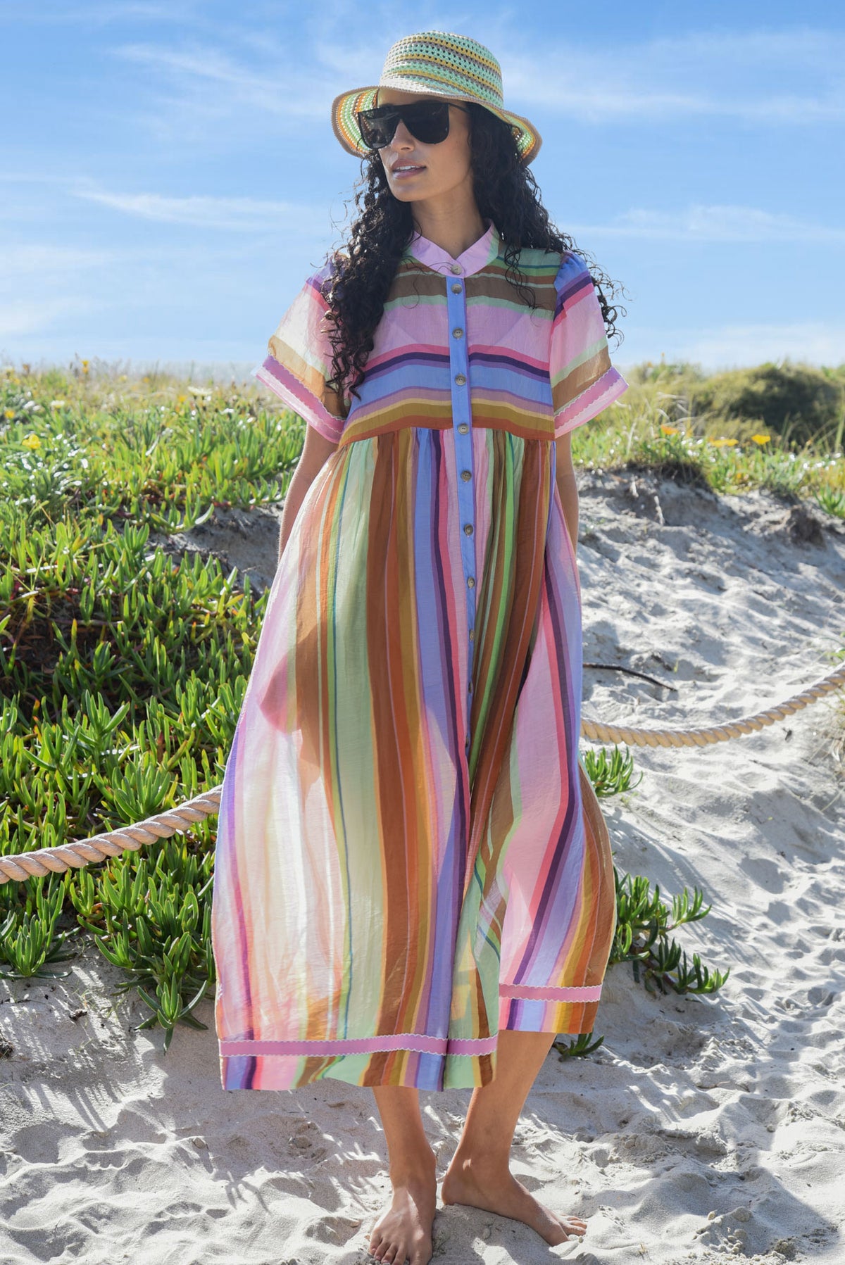 Round and Round Dress / Candy Stripe