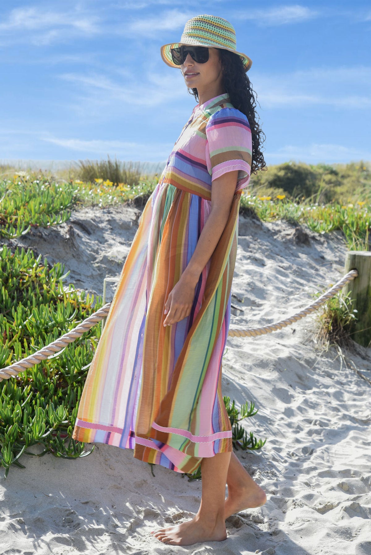 Round and Round Dress / Candy Stripe