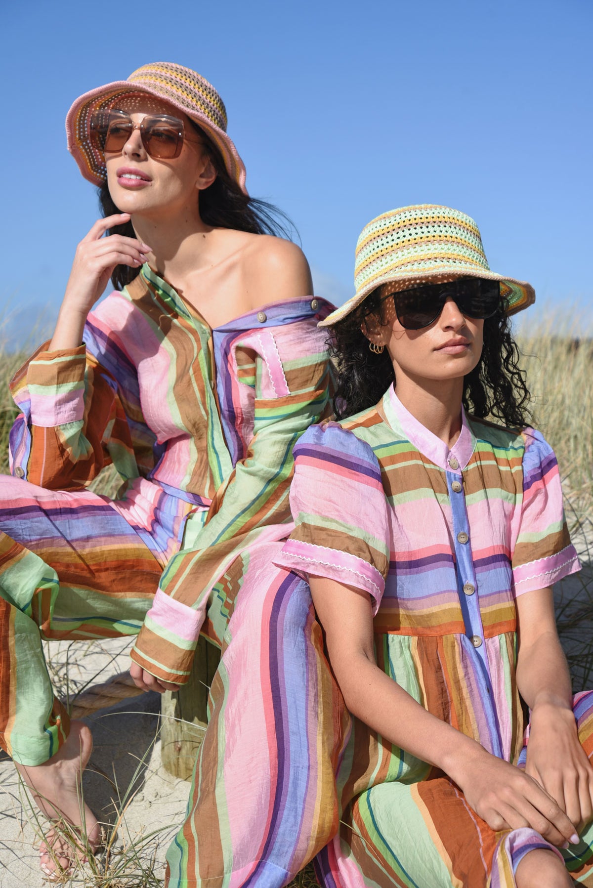 Round and Round Dress / Candy Stripe
