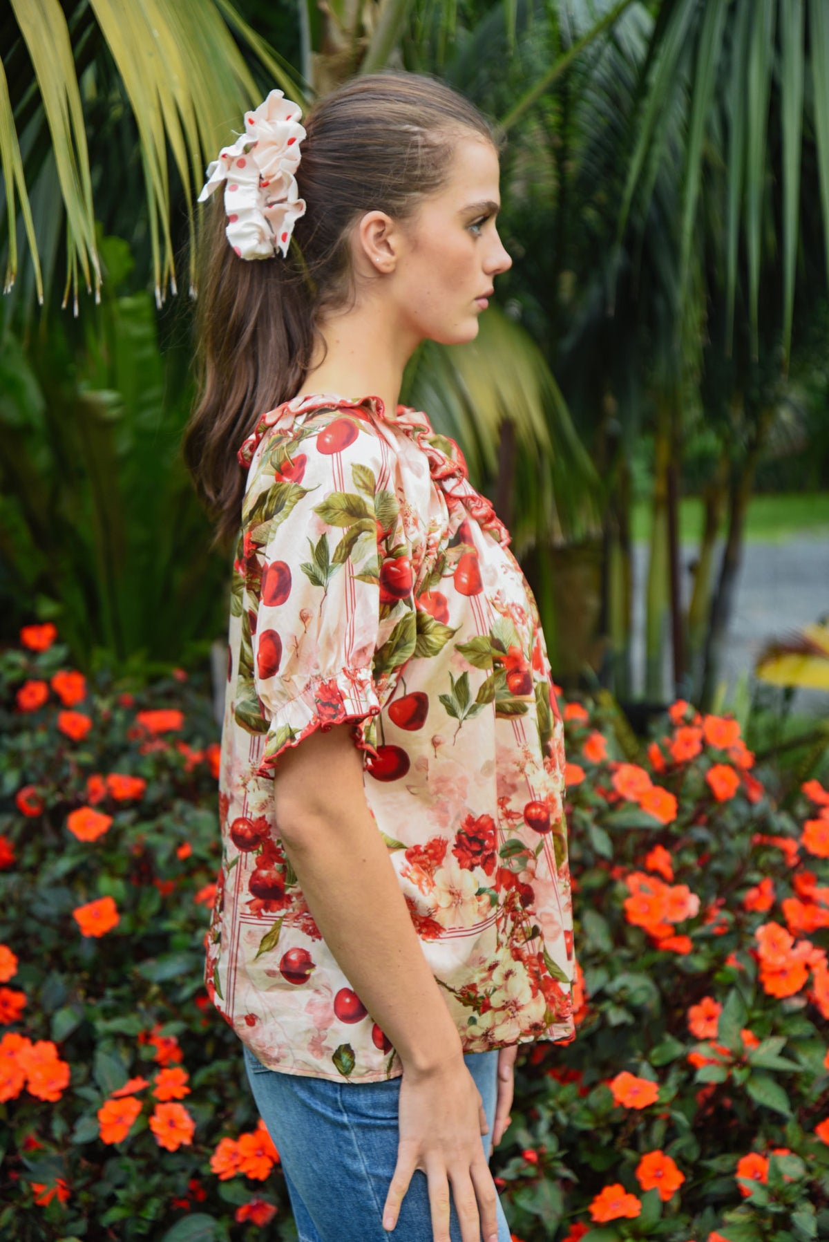 Frill-Anthropy Top / Cherry