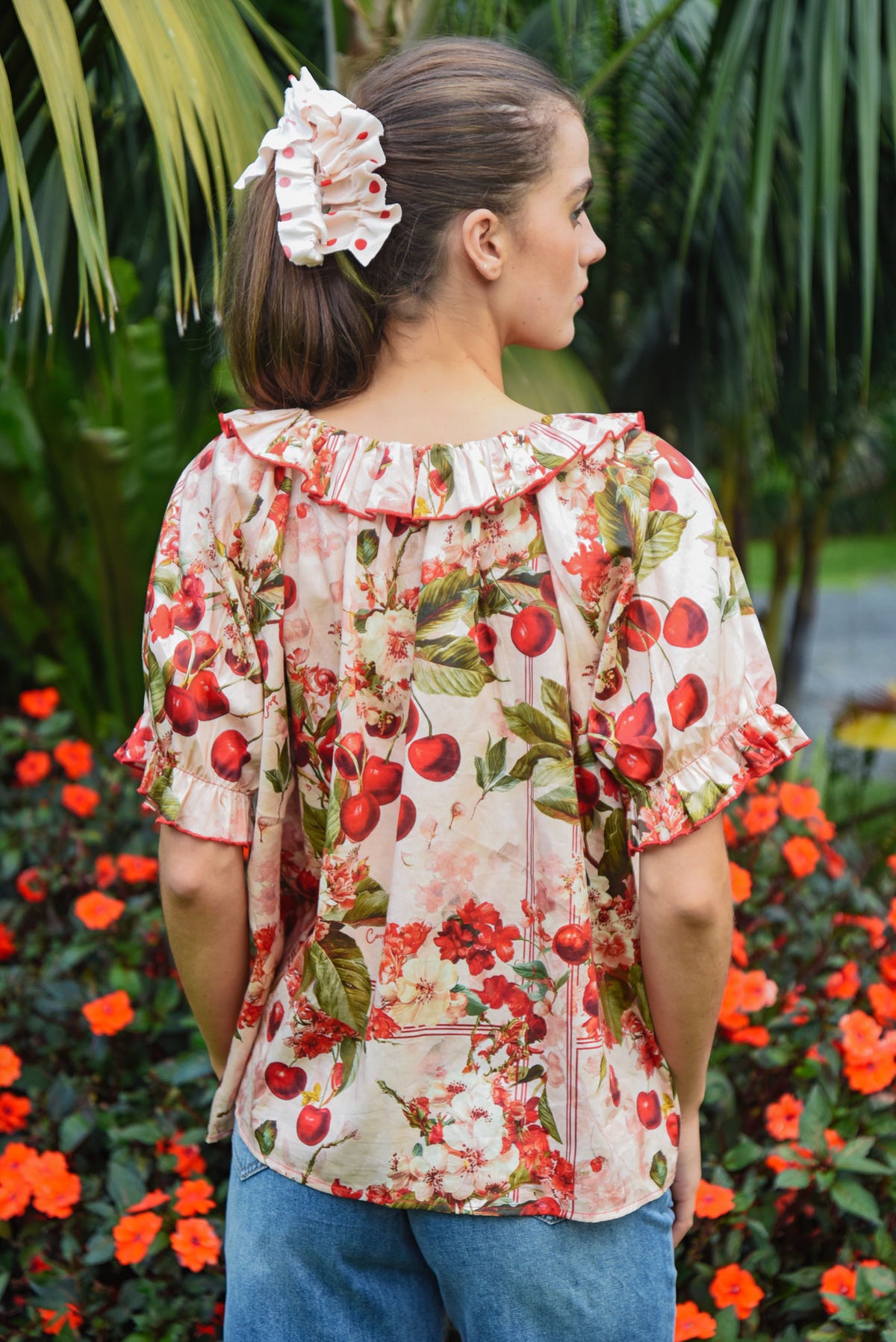 Frill-Anthropy Top / Cherry