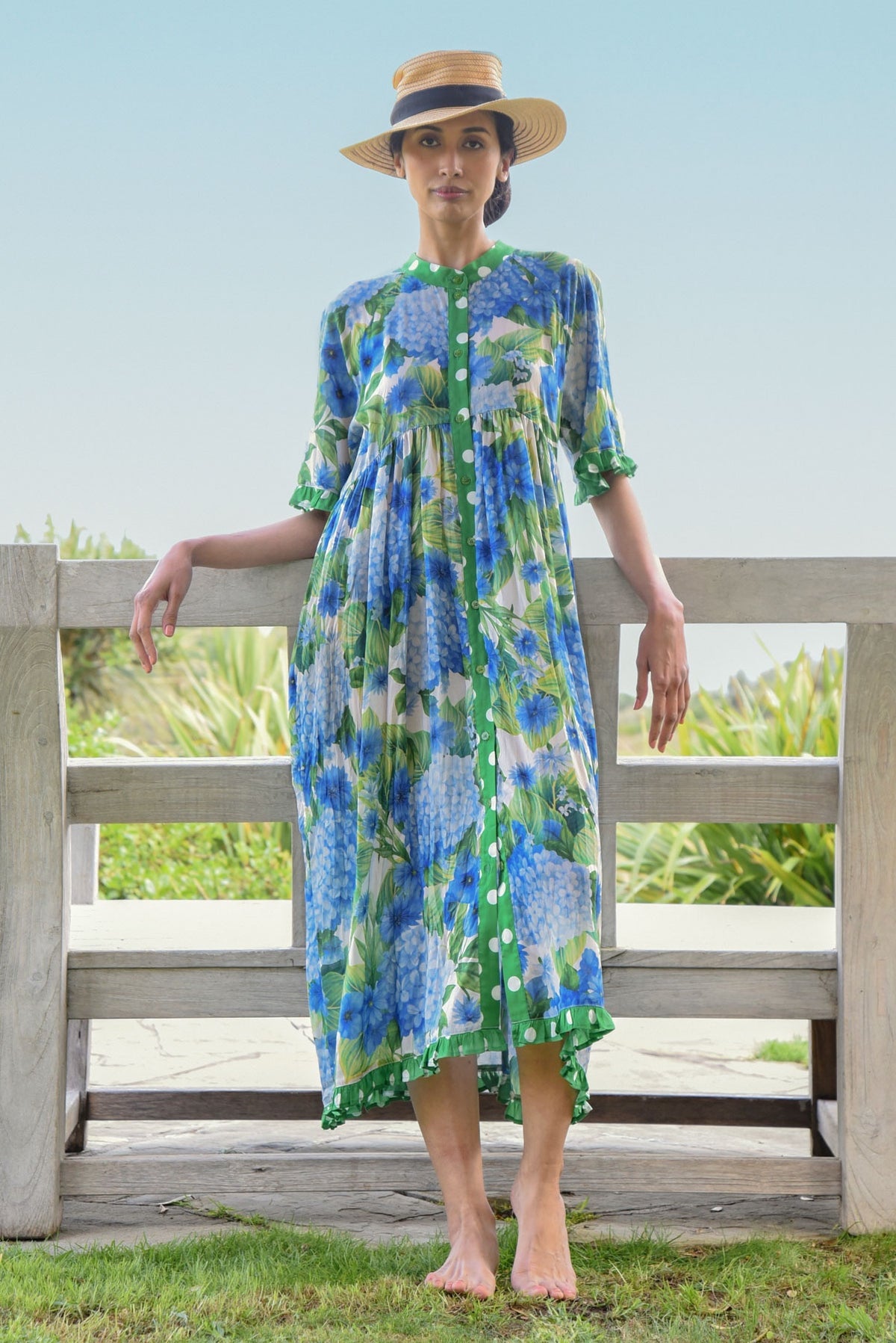 Don't Make Waves Dress / Hydrangea