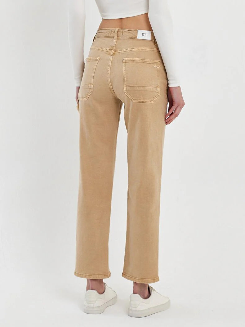 Marisse Beige Pebble Wash Jeans