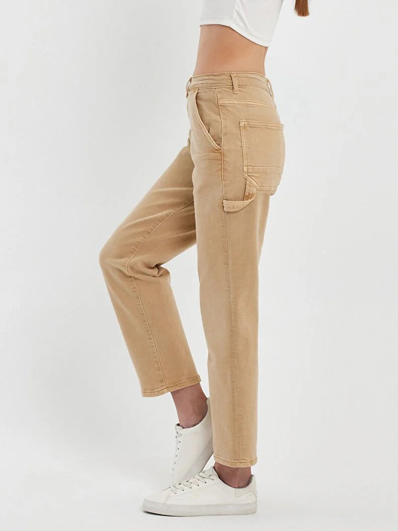 Marisse Beige Pebble Wash Jeans