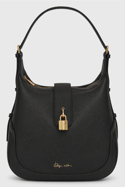 Devon Shoulder Bag / Black Pebble