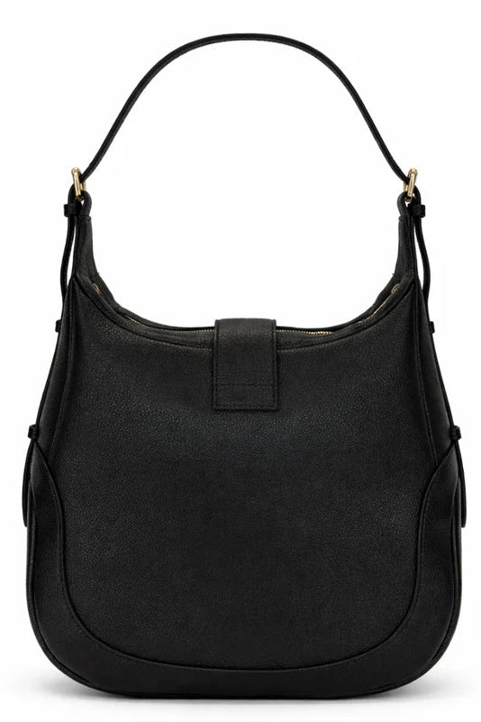 Devon Shoulder Bag / Black Pebble