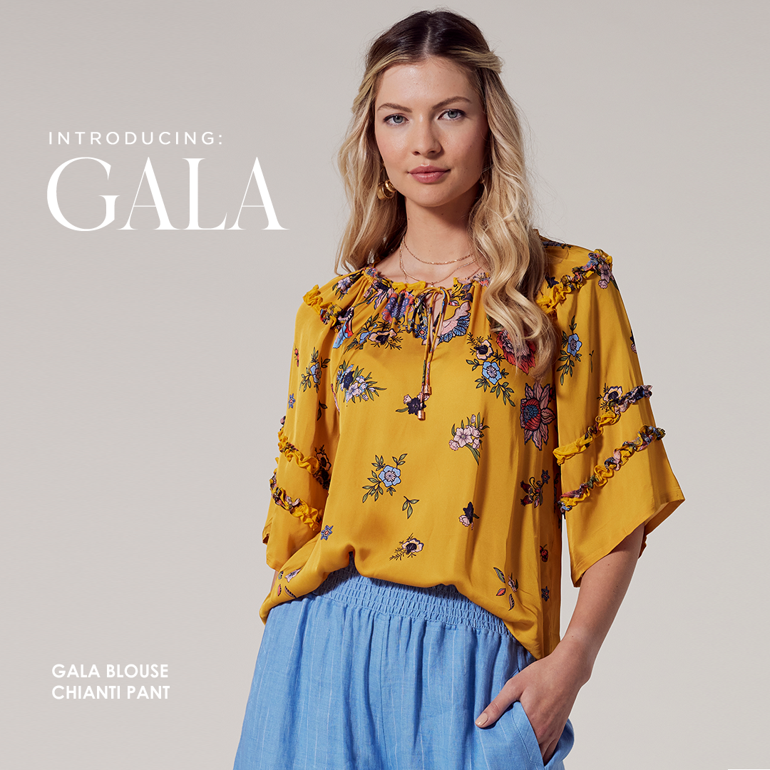 Gala Blouse / Gold Multi