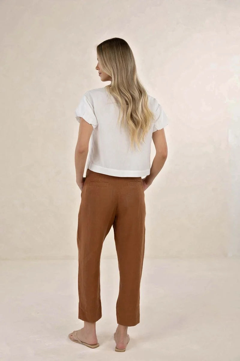 Huxe Linen Pant / Tobacco