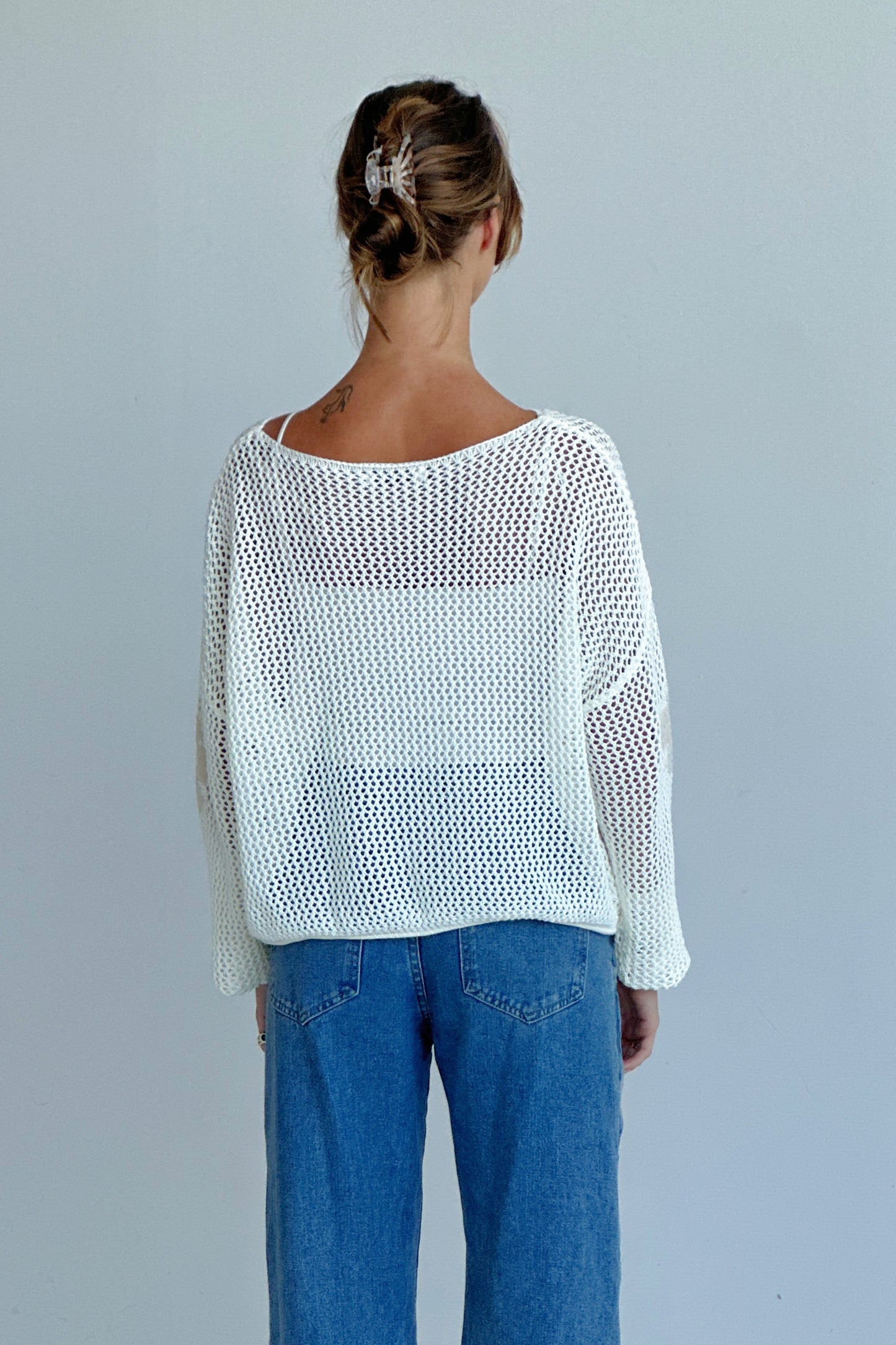 Rae Knit Top/White
