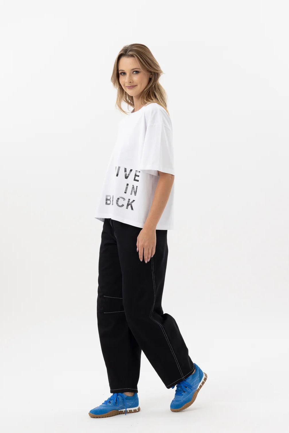 Live in Black Tee SS / White